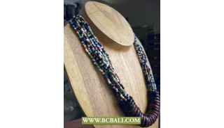 Squins Fashion Necklace Coloring with Wooden Rings